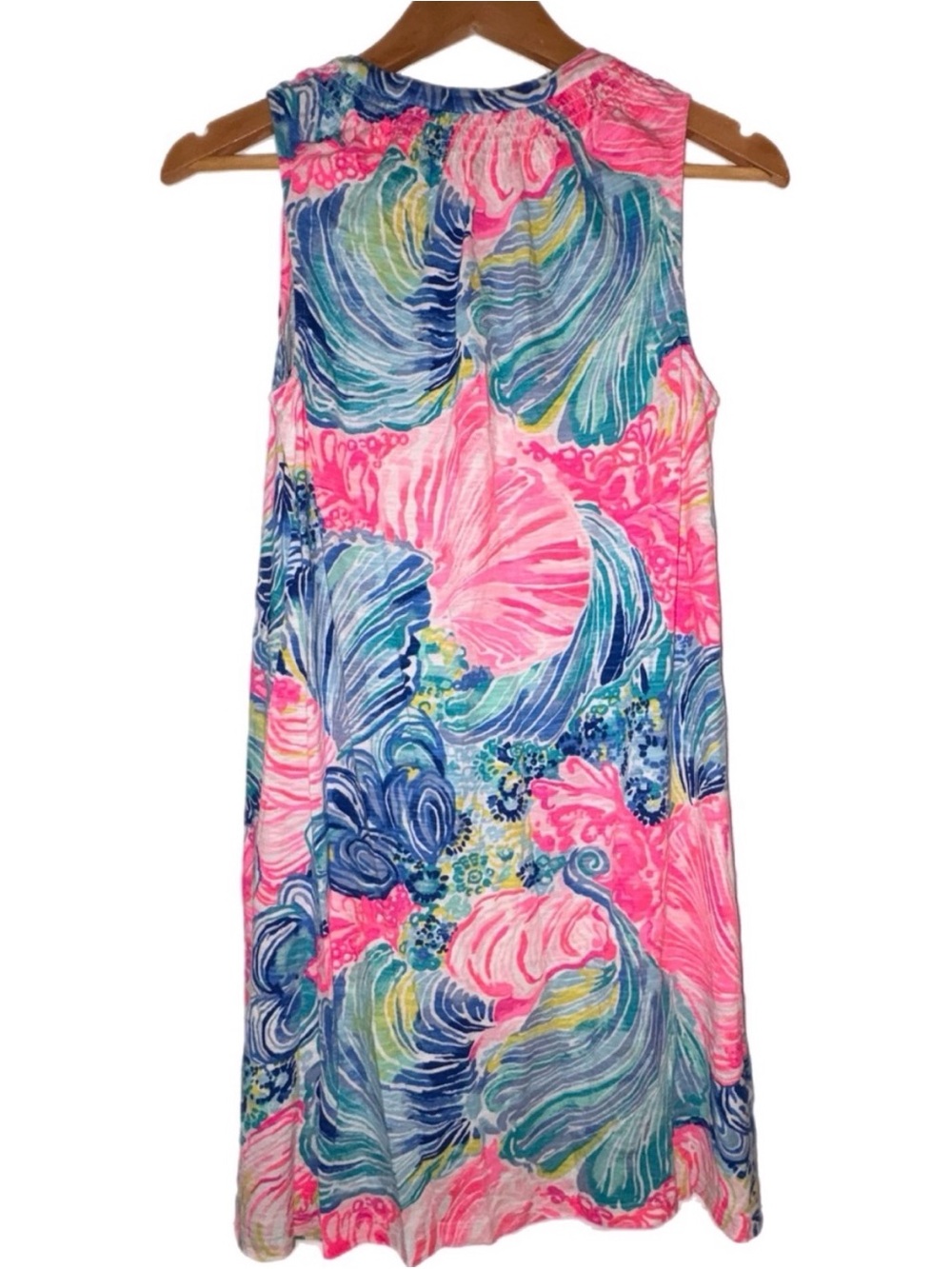 Lilly Pulitzer Essie Shift Dress Beach Please Size Small Cotton Modal - Picture 4 of 6
